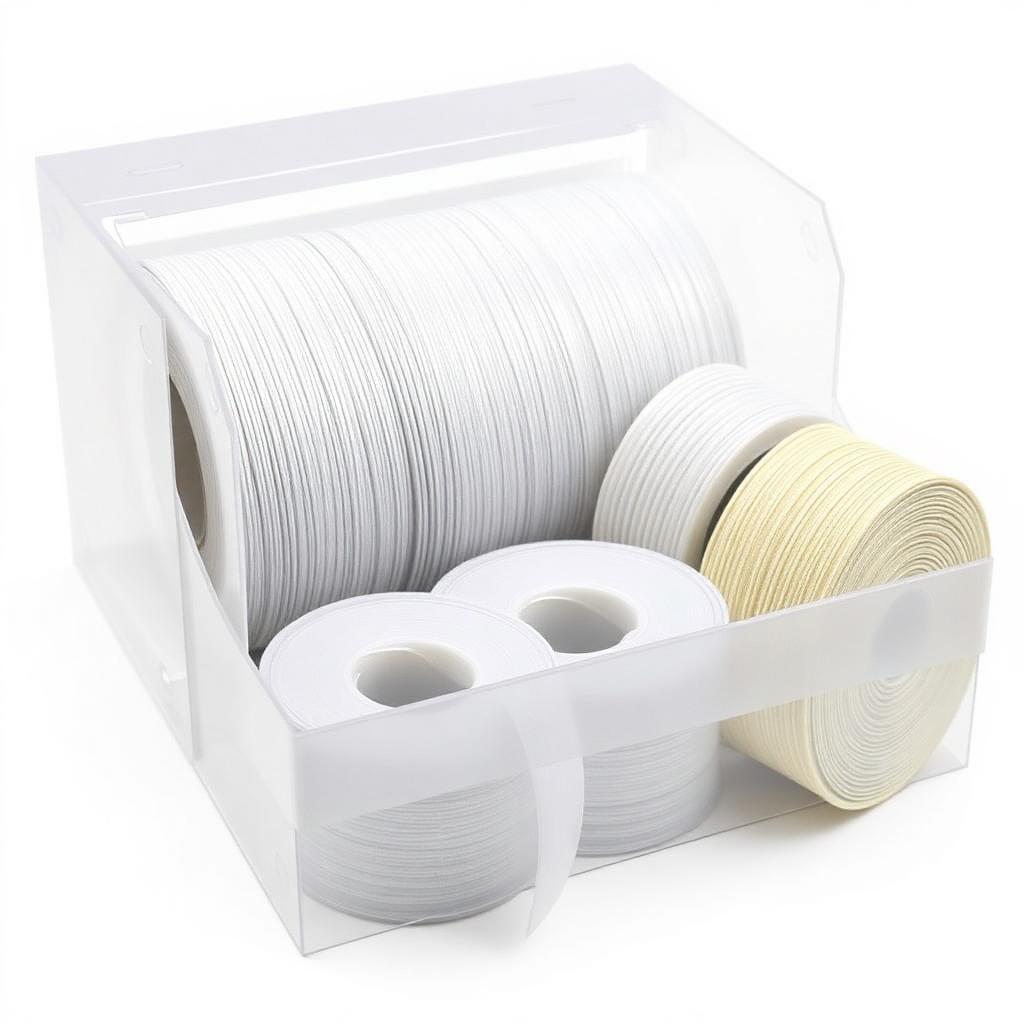 6mm narrow elastic tape wound on plastic bobbins packed for bulk garment export