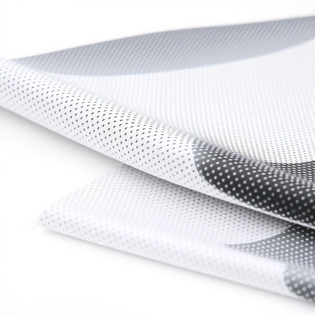 Fusible interlining fabric with dotted adhesive coating for iron-on application