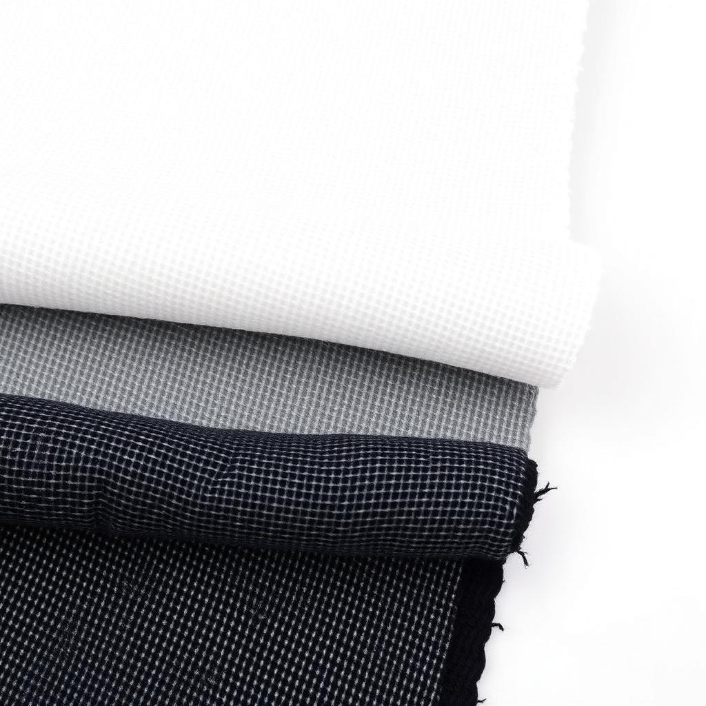 Weft inserted interlining fabric with stable woven base for coats and jackets